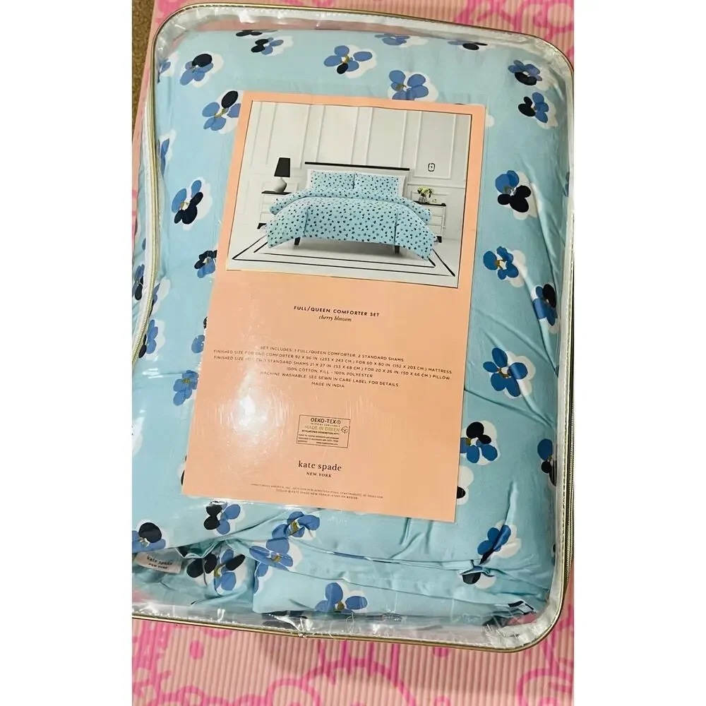 New❤️Kate Spade Cotton Sprint Floral Full/Queen Comforter Set